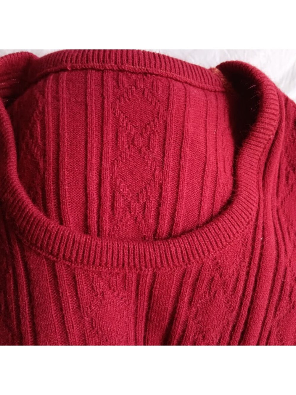 Medium Vintage Sweater Vest 1970's Red Sleeveless Knitted Argyle Lawyer Nerdo
